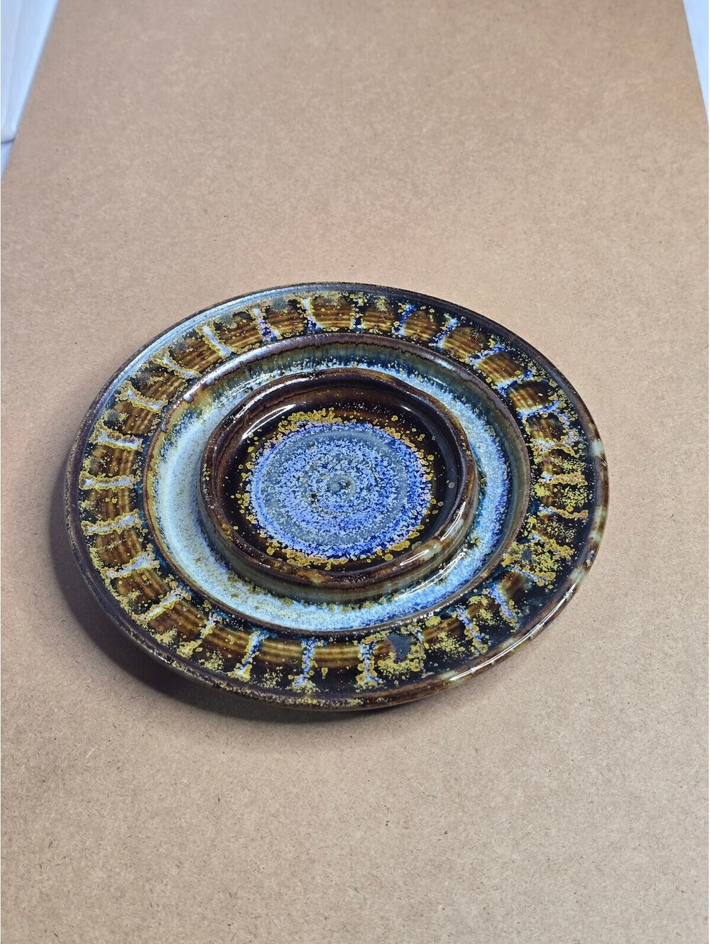 Vintage 1970s Regnor Reinholdtsen Studio Pottery 6.5" Plate Signed Seattle WA